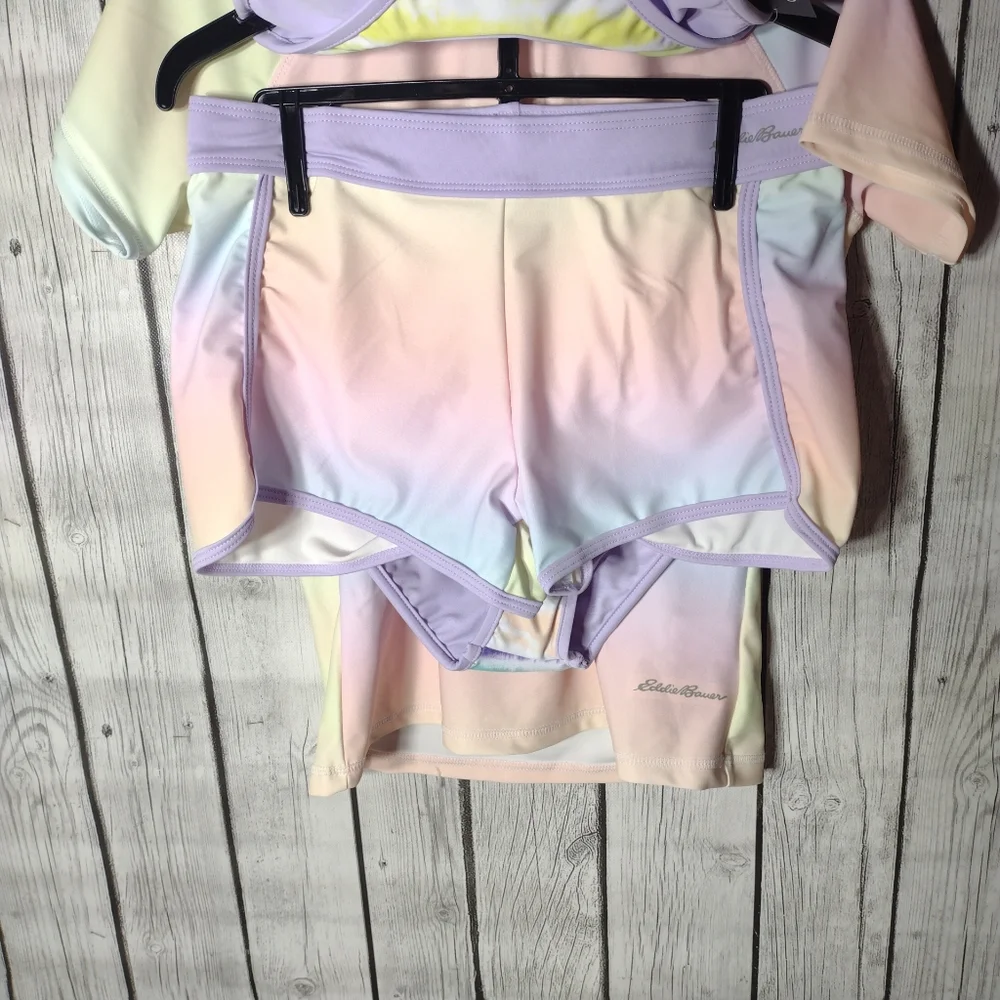 Eddie Bauer kids 4 piece mix & match reversible youth swim set